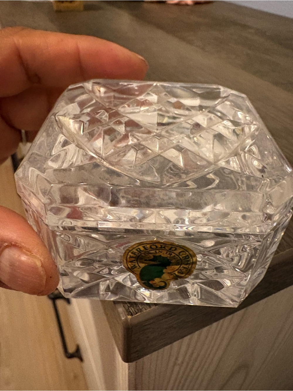 Vintage Waterford Society Crystal 2000
Square Jewelry / Keepsake Box
